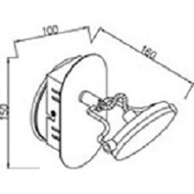 Imagen 2 de 3 de Aplique De Pared O Techo Cromo Led Incorporado 5w Calido