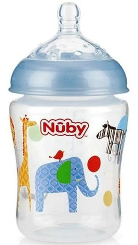 Mamadeira Anticolica Nuby Natural Touch 270ml Bico Silicone 3m+