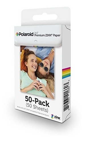 Polaroid 2x3 Premium Zink Zero Photo Paper, Paquete De 50