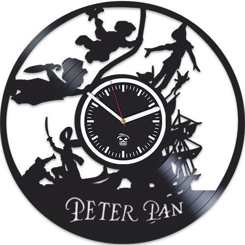 Peter Pan - Reloj De Pared De Vinilo Diseño De Dibujos Anim