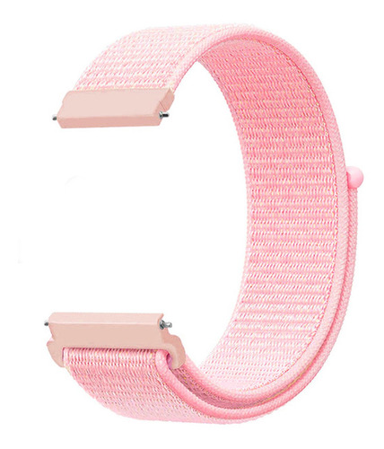 Pulseira Nylon Loop Encaixe Universal 22mm Todas As Cores Cor Rosa Pérola Largura 22 mm