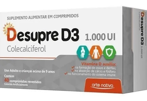 Desupre D3 1000ui 40 Comprimidos Arte Nativa