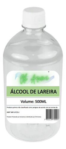 Álcool De Lareira Hidratado Com Análise Puro 500ml