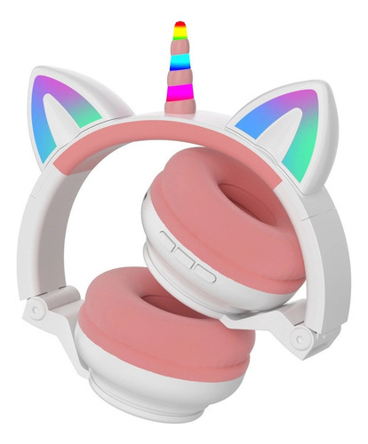 Audífonos Bluetooth Inalámbricos Con Luz De Unicornio Para