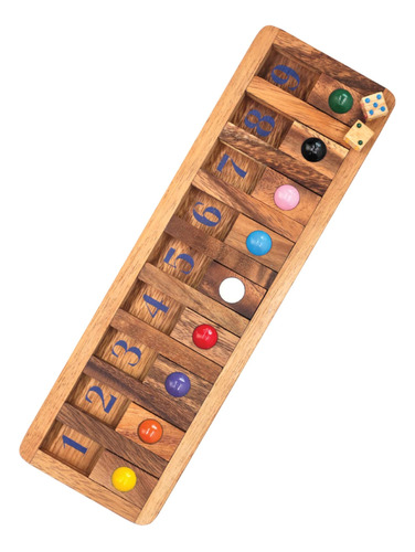 Shut The Box Juegos De Mesa Con Math Kids Player Caja De Mad