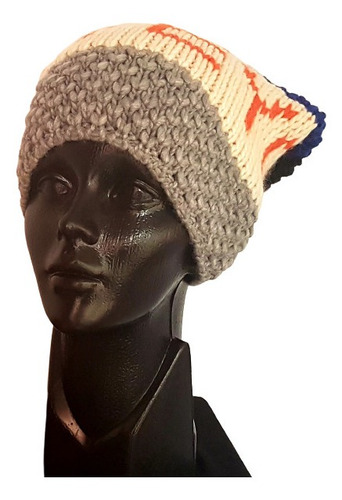 Gorro Zara Tejido Punto Estructura Letrero/pompón Multicolor