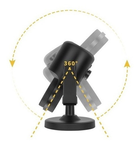 Micrófono 7ryms Sr-usr Mini Condensador Multipatrón Color Negro