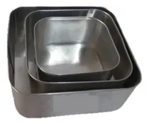 Comprar Set De Moldes De Aluminio Cuadrados Esquinas Ovaladas