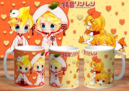 Taza Kagamine Rin Y Len De Plástico