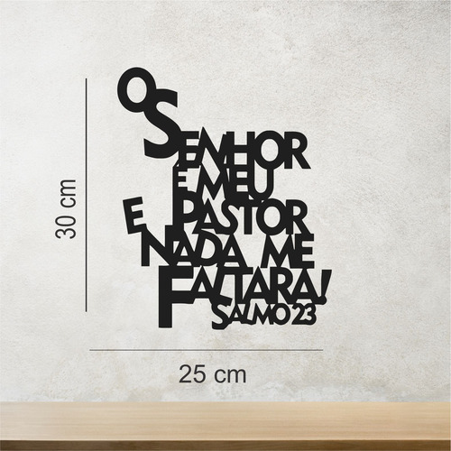 Placa Decorativa O Senhor É Meu Pastor - Salmos 23