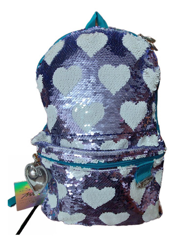 Mochila Con Lentejuela, Para Niñas De Secundaria Color Verde oscuro Diseño de la tela Liso