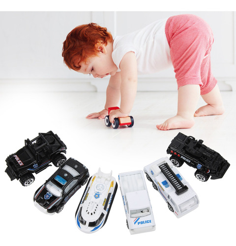 Modelo De Coche De Aleación, 6 Piezas, 1:64 Para Niños, Exqu