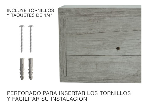 Imagen 7 de 8 de Repisa Flotante Moderna Cajón Para Equipos De Tv 50 X 25 Cm