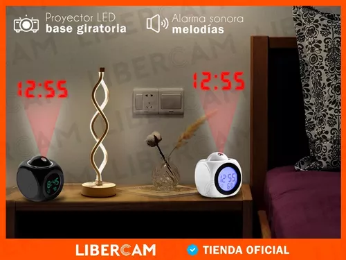 Reloj Digital Despertador Proyector Led Holograma Hora