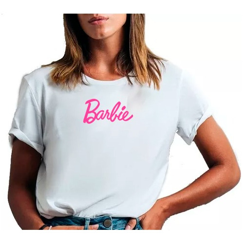 Remera Barbie Logo Lo Mejor Del Sitio - Adultos Y Niños #1