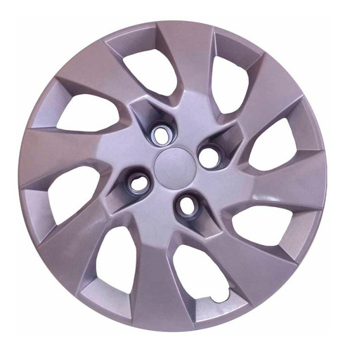 Imagem 2 de 2 de Kit Jogo 4 Calota Roda Gm Onix Prisma 2013 2016 Aro 14 Prata