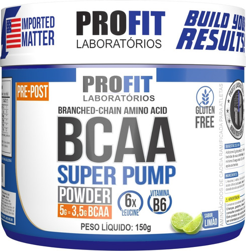 Bcaa 6:1:1 Em Pó Super Pump Powder 150g - Profit Labs Sabor Limão