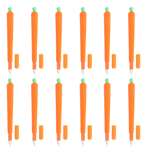 Pacote Com 12 Canetas De Tinta De Gel De Cenoura Caneta De S