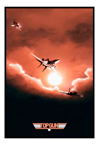 Cuadro Premium Poster 33x48cm Top Gun Aviones