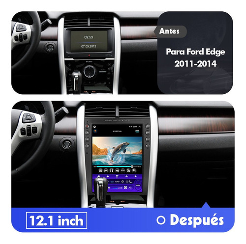 Estéreo For Ford Edge 2011-2014 Android 13 Auto Carplay Gps
