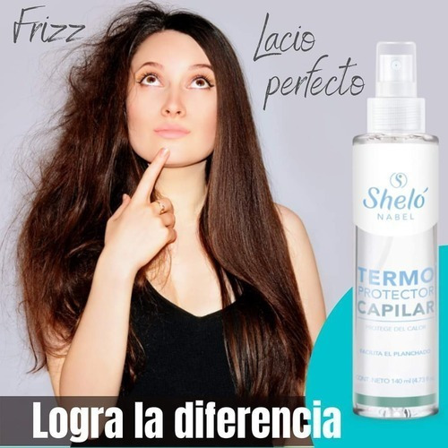 Imagen 6 de 10 de Termoprotector Cabello Shelo Nabel 140 Ml Facil Planchado