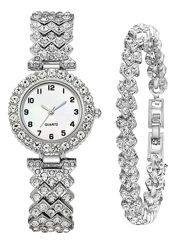 Adsbiaoye Luxury Women Wrist Watches Crystal Inlay Bracelet 