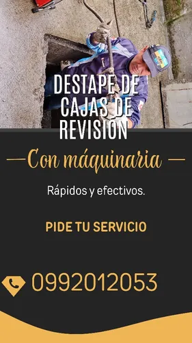 Servicio De Destape De Cañerías Con Maquinaria 0992012053