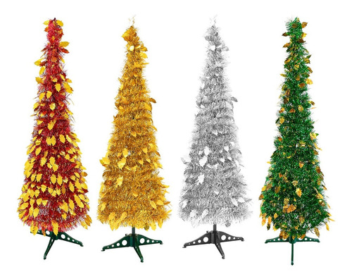 Arbol Arbolito Navidad Espiral Plegable Facil Armado 150cm