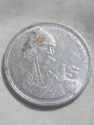 Moneda De 1 Peso Del Año 1984 José María Morelos 