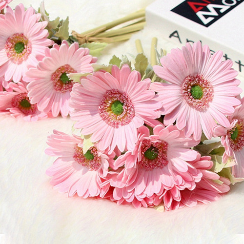 Ramo De Flores De Gerbera Artificial De 7 Piezas De Estilo