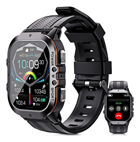Reloj Inteligente Militar Impermeable Smartwatch 1atm 1.96''