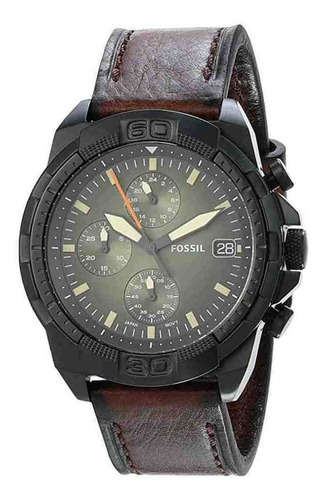 Relógio Fossil Masculino Fossil - Fs5856/0vn Cor da correia Marrom Cor do bisel Preto Cor do fundo Preto