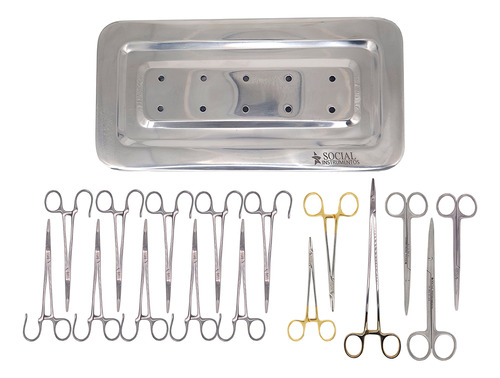 Kit Instrumental Básico Para Cirurgia Vascular 17 Itens