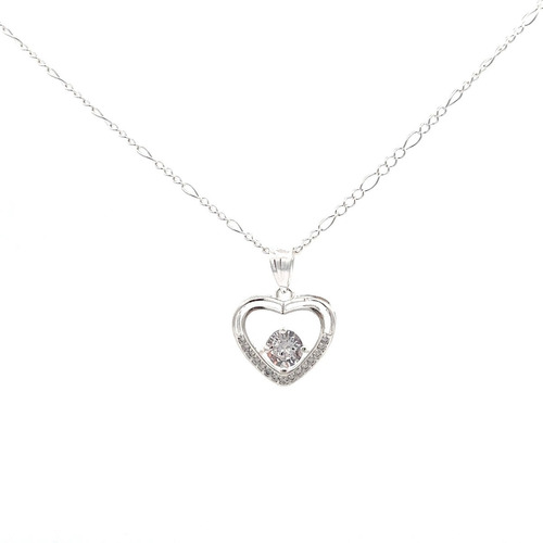 Cadena Con Dije Corazón Sol De Plata 925 San Valentin