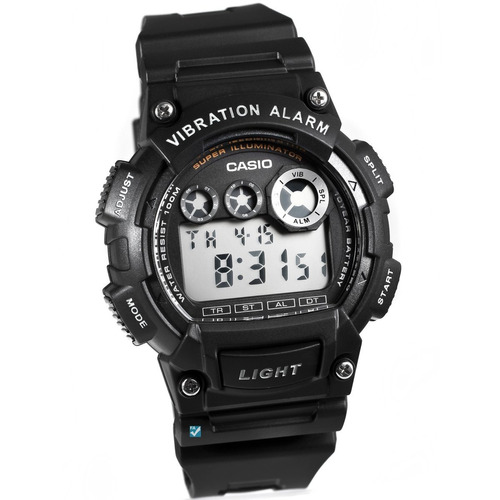 Reloj Casio W735h-1a Sumergible Wr 100m Alarma Vibracion Loc