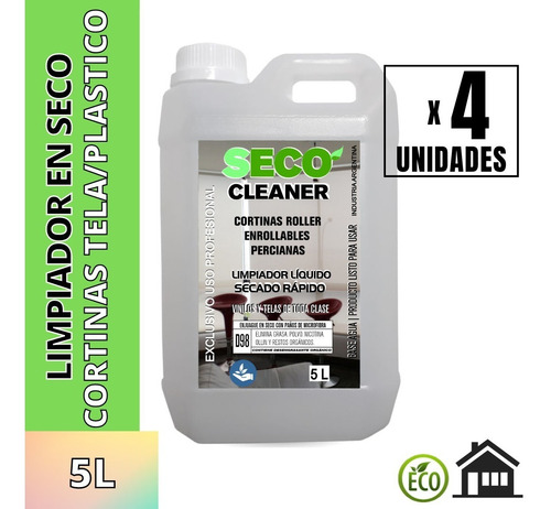 Limpiador En Seco Cortinas/roller 5 L X 4u Tela/plástico