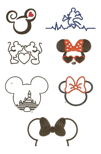 Matrices De Bordar Maquinas Bordadoras Mickey Minnie Varios