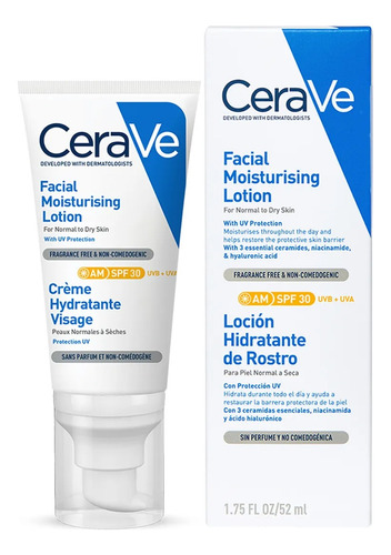 Loción Hidratante De Rostro Cerave Fps30 52ml