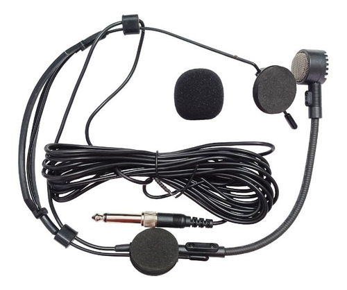 Microfone Cabeça Headset P2 E P10 Para Mesa Caixa De Som 4m