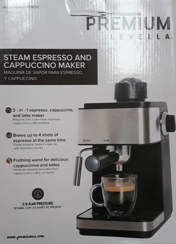 Cafetera Maquina Express 3 En 1 Premium Pem351 | MercadoLibre