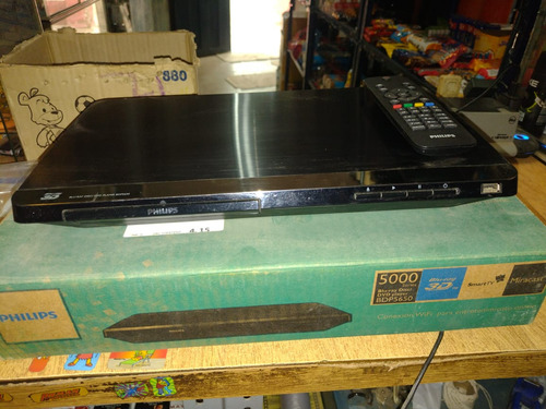 Reproductor De Blue Ray Phillips 3d Bdp 5650 Y Pelis Negro (Usado)