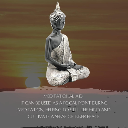 Bellaa Estatua De Buda Zen Decretación Para El Hogar 8 Pulga