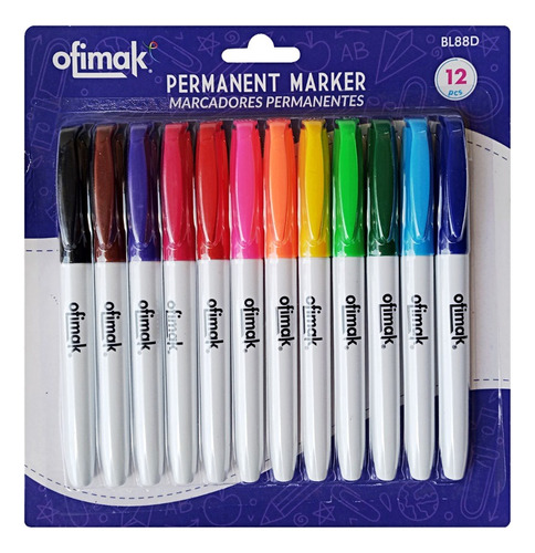 Marcadores De Colores Permanentes - Ofimak
