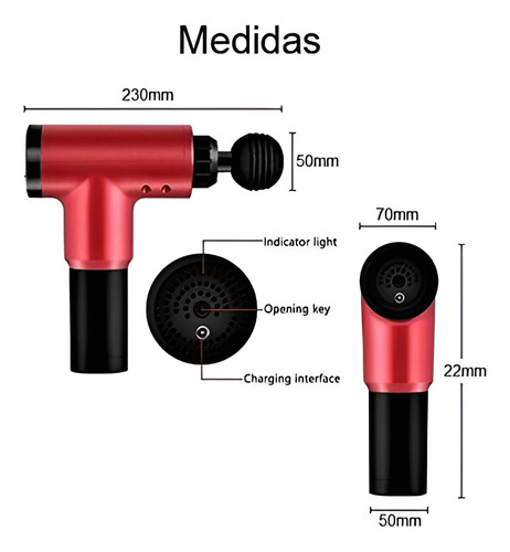 Masajeador Eléctrico Inalámbrico Percutor Muscular Atletas
