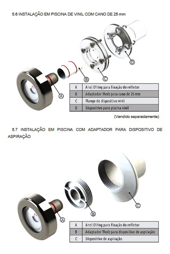Kit 12 Refletor Branco 10w Cabo 20m Tholz Fonte 10a Controle