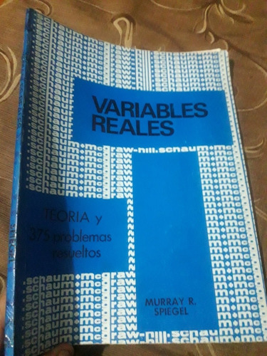 Libro Schaum Variables Reales Murray Spiegel (Usado)