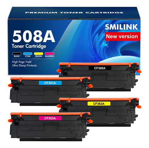 Toner 508a Compatible Con Hp Cf360a Cf361a Cf362a Cf363a 4u.