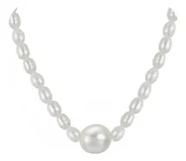 Comprar Collar Cadena Unisex Perlas Del Río Con Seguro En Plata 950