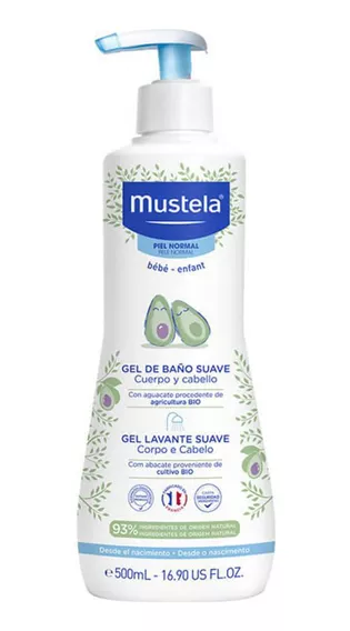 Gel Lavante Suave Cabelo Corpo Hipoalergênico Mustela 500ml