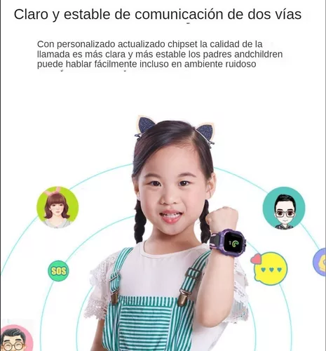 Reloj inteligente para niños, resistente al agua IP67, pantalla táctil HD  LBS de posicionamiento, con cámara de llamada de dos vías SOS, ranura para